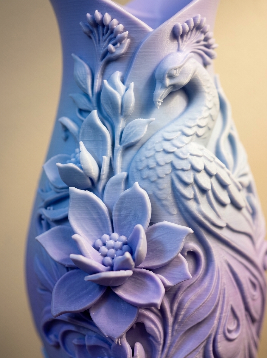 Peacock Bloom Vase
