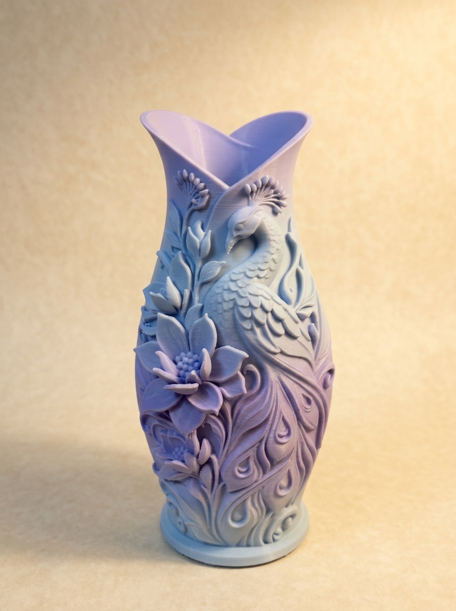 Peacock Bloom Vase