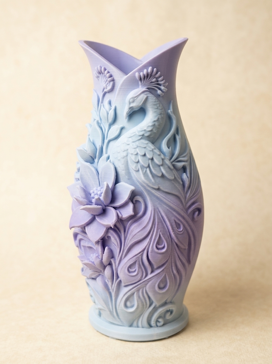 Peacock Bloom Vase