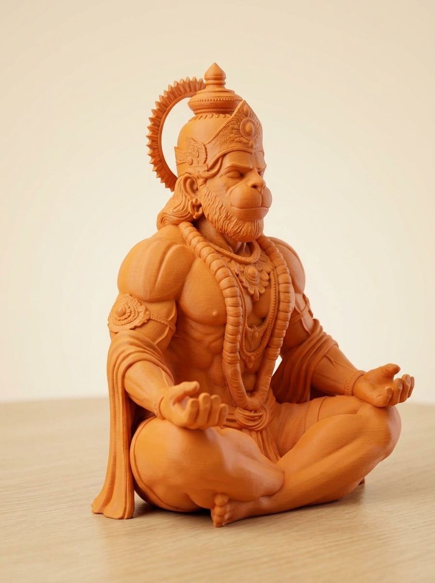 Meditating Hanuman Ji Idol