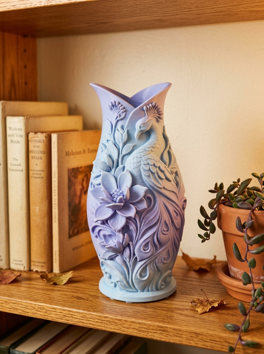 Peacock Bloom Vase