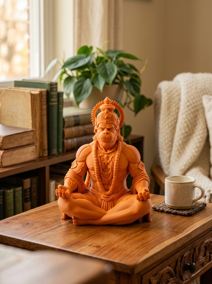 Meditating Hanuman Ji Idol