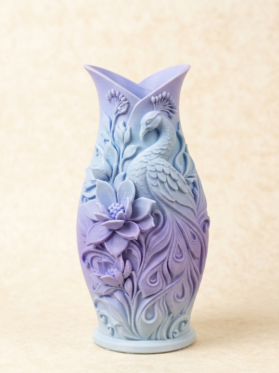 Peacock Bloom Vase